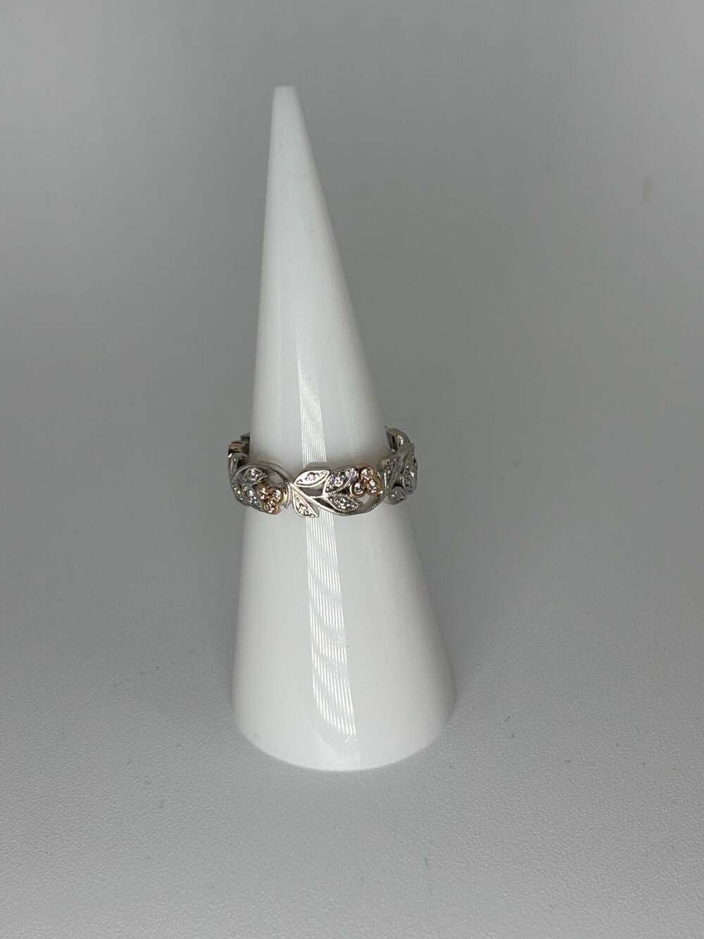 Zeghani 14kt +WG and Diamond Mother Nature Garden Ring Size 6.5 —